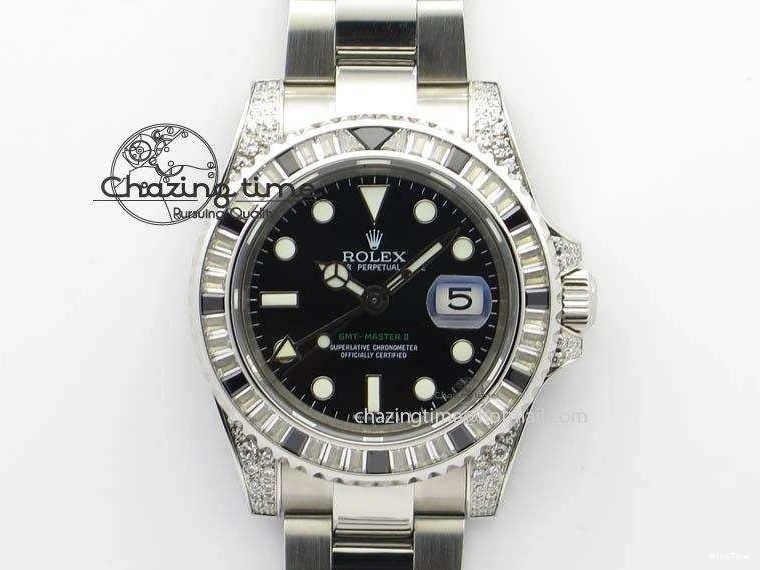 MiroTime 0405 GMT-Master II 116759 SS Bp-Maker Black Ruby Crystal Black Dial On SS Bracelet A UrbanChic 3767